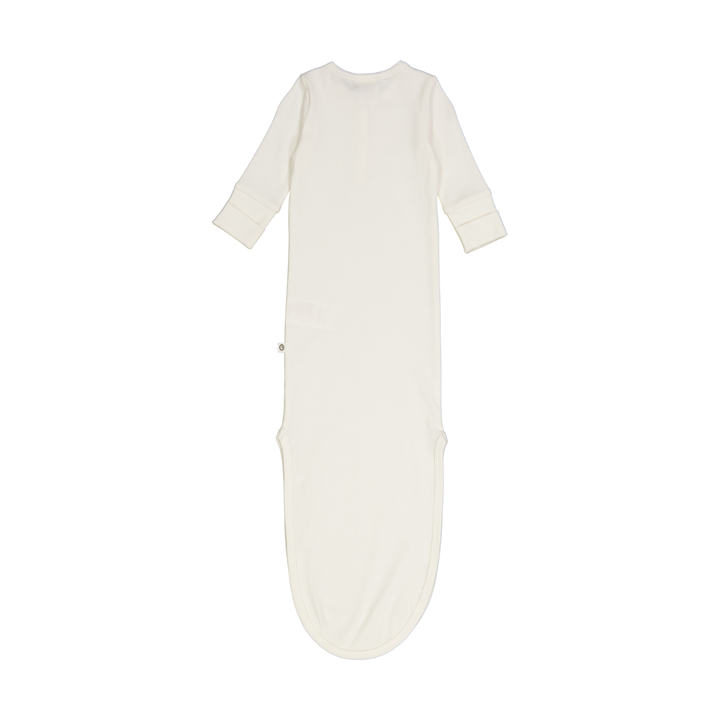 Müsli Rib Knot Gown Balsam Cream - Newborn Slaapzakje - Wit 5