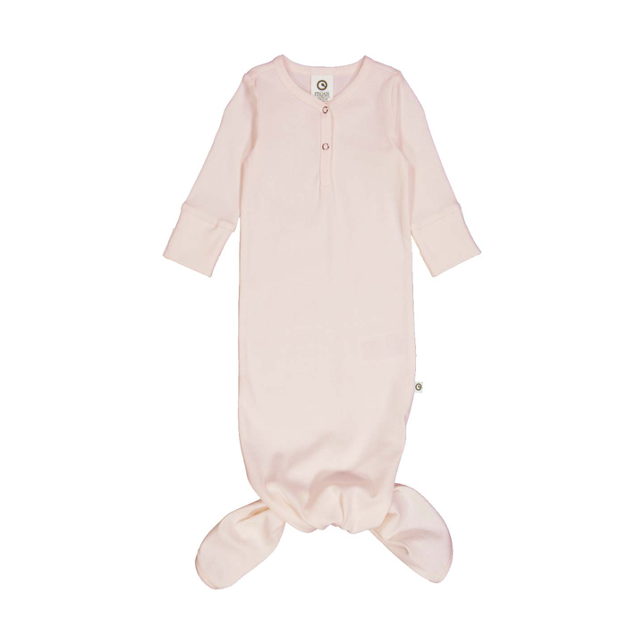 Müsli Rib Knot Gown Nightingale - Newborn Slaapzakje - Roze 1