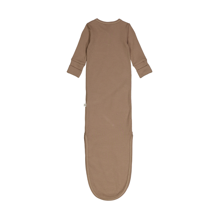 Müsli Rib Knot Gown Walnut - Newborn Slaapzakje - Bruin 4