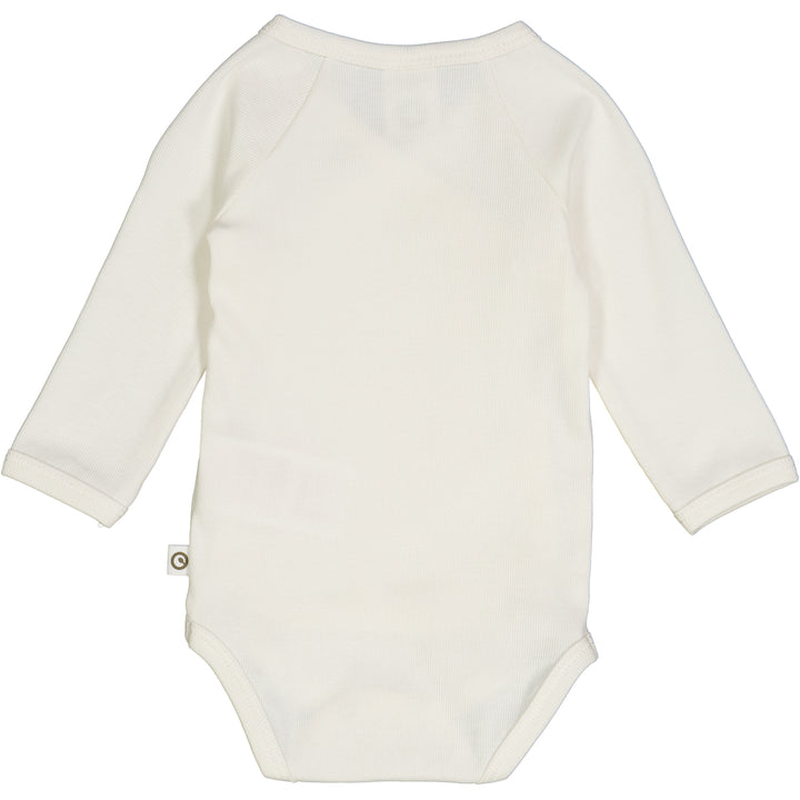 Müsli Rib Longsleeve Body Balsam Cream - Newborn Romper Wit 2