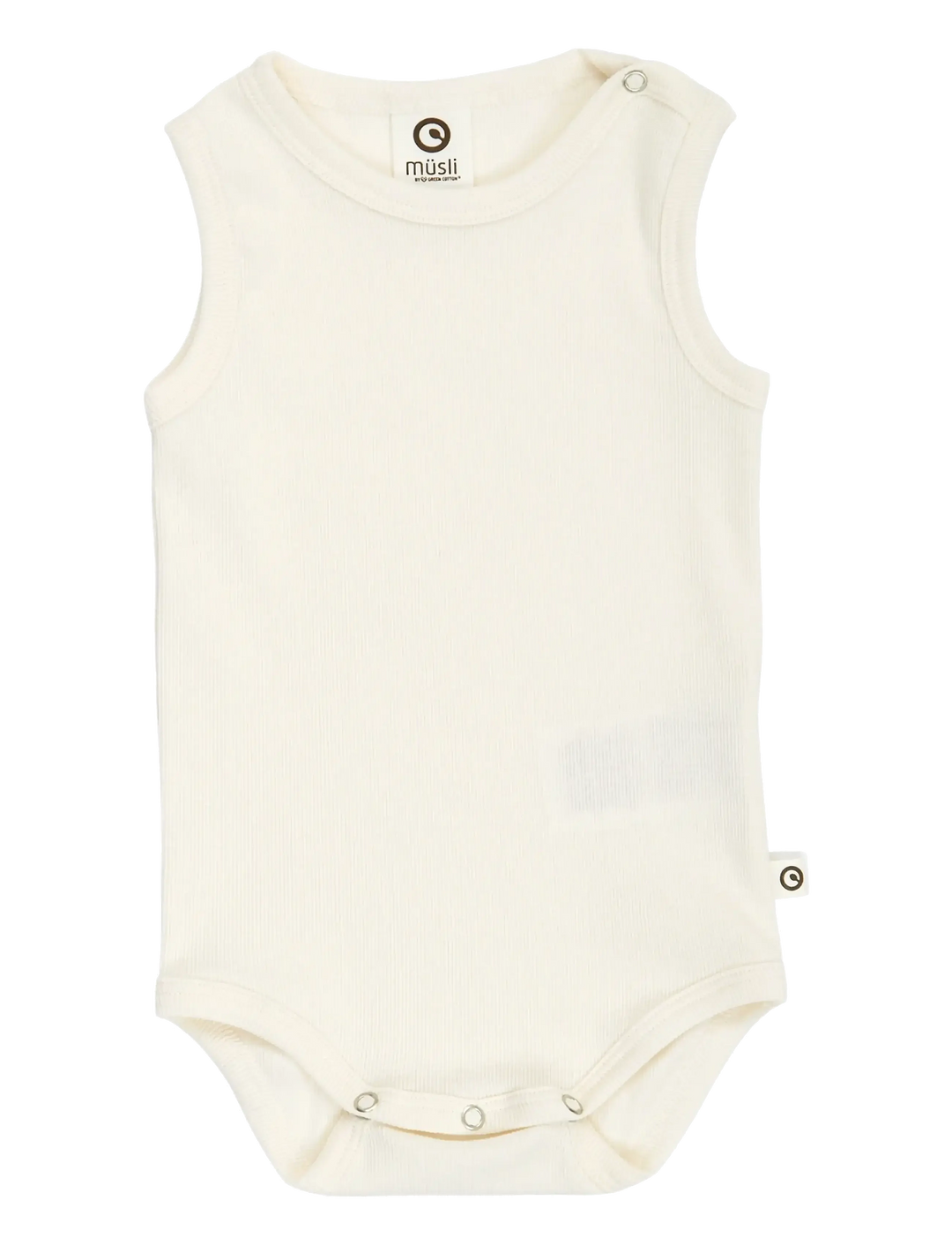 Müsli Rib Sleeveless Body Balsam Cream - Newborn Romper Wit 1