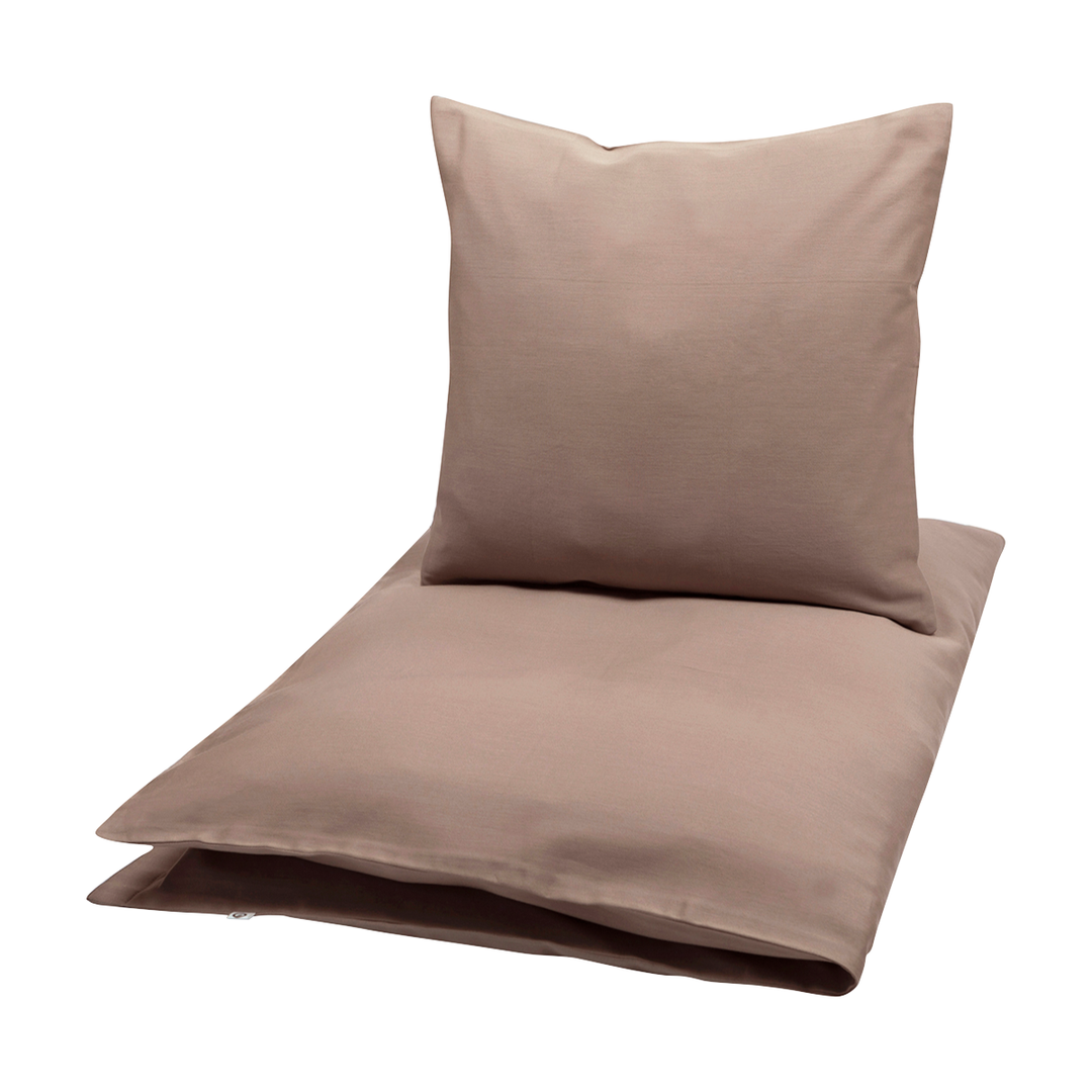 Müsli Solid Beddengoed Wiegje 70x100 cm - Overtrekset Bruin 1