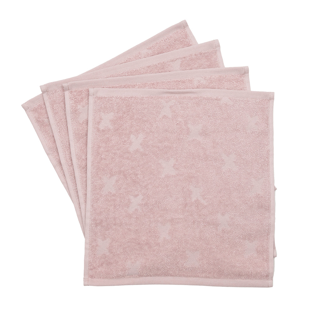 Müsli Spuugdoeken Set van 4 Nightingale - Baby  - Roze 2