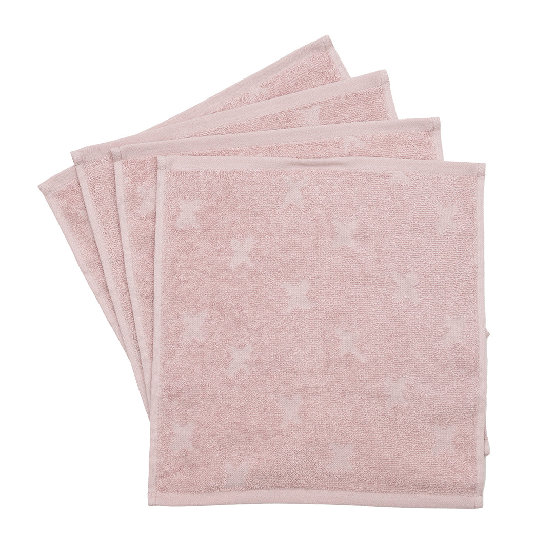 Müsli Spuugdoeken Set van 4 Nightingale - Baby  - Roze 2