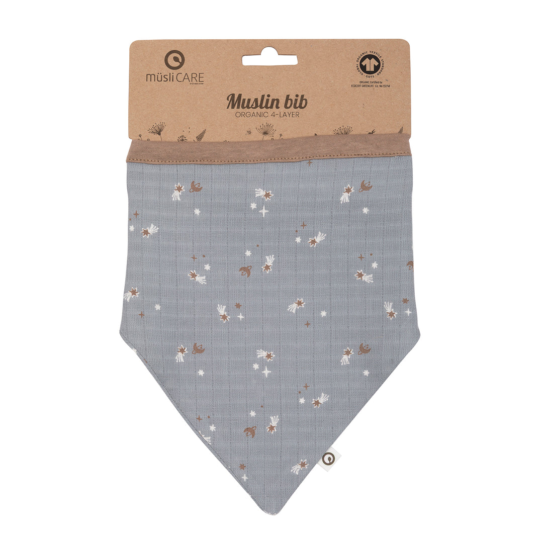 Müsli Stars Muslin Slabbetje - Baby Jongens Slabber - Blauw 2