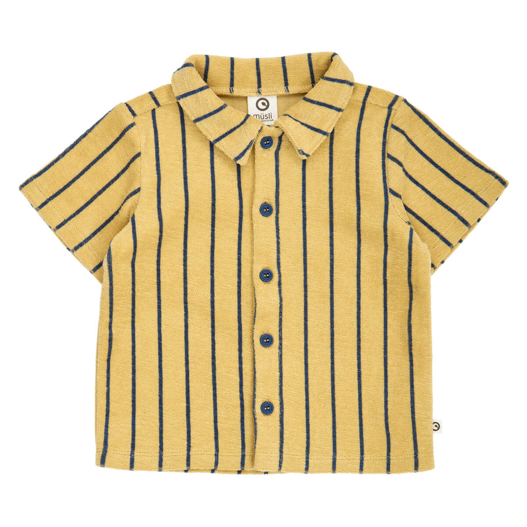 Müsli Terry Stripe Shirt Baby - Baby Blouse - Geel 1