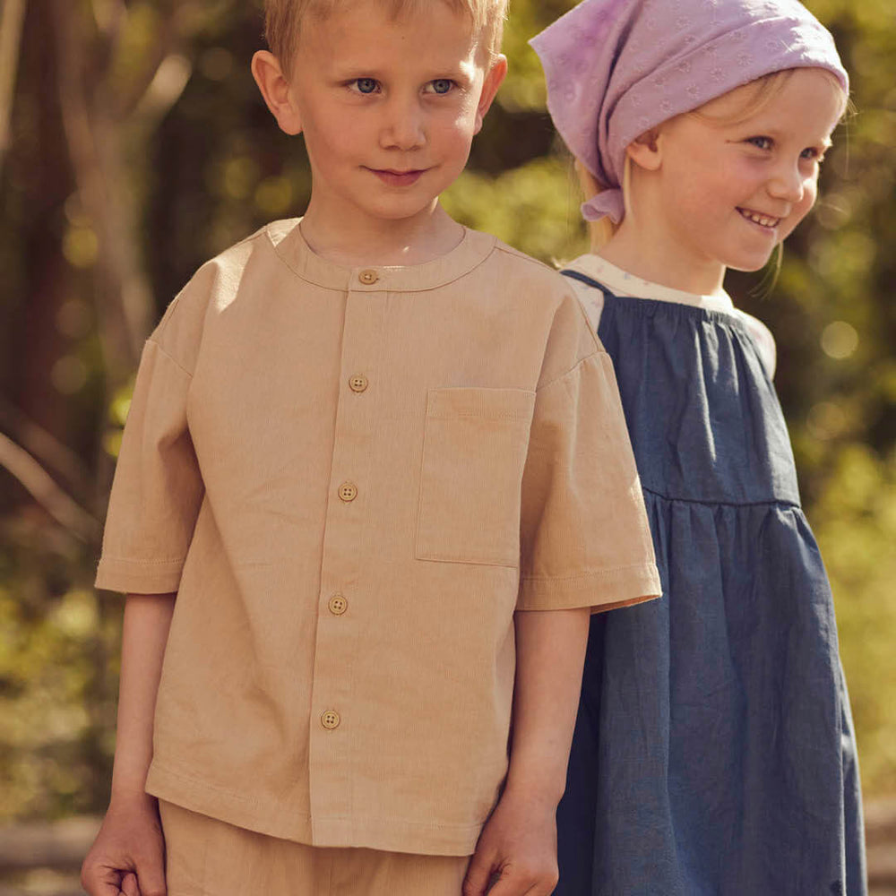 Müsli Twill Shortsleeve Pocket Shirt - Jongensblouse - Zand 2