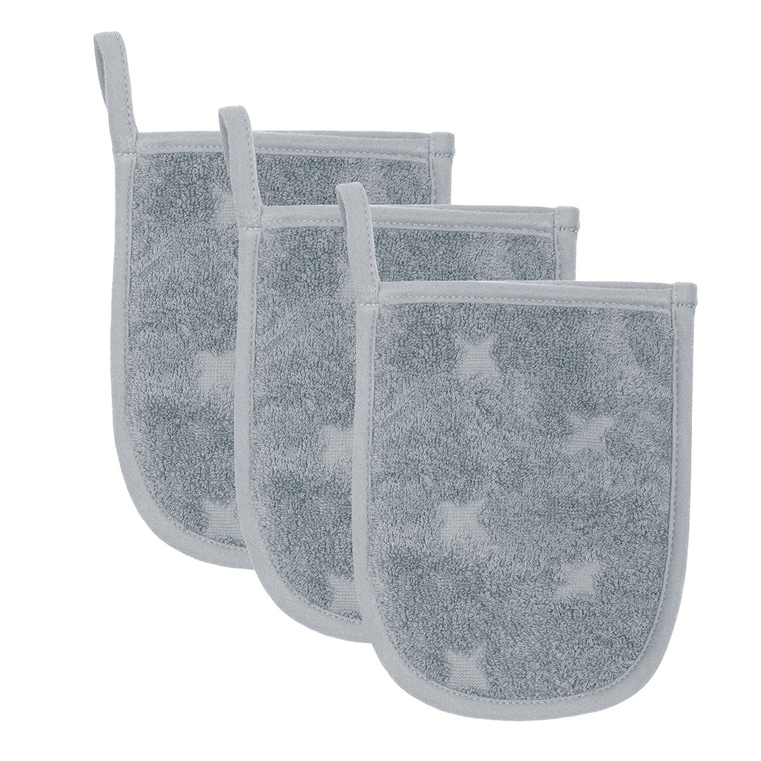 Müsli Washandjes Set van 3 Jasmin Blue - Baby  - Blauw 1