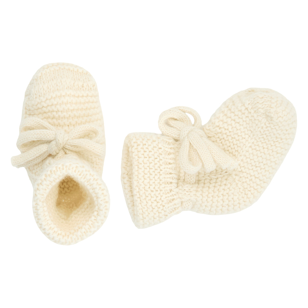 Müsli Wool Knit Booties - Baby Slofjes Unisex - Ecru 3