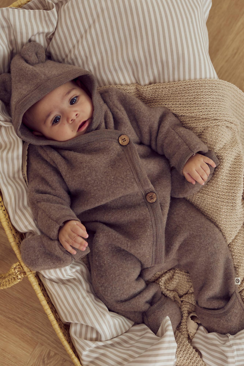 Müsli Woolly Fleece Suit - Newborn Outdoor Pakje Donkerbruin 2