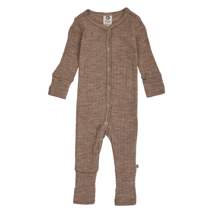 Müsli Woolly Rib Bodysuit Walnut Melange - Newborn Boxpakje 2
