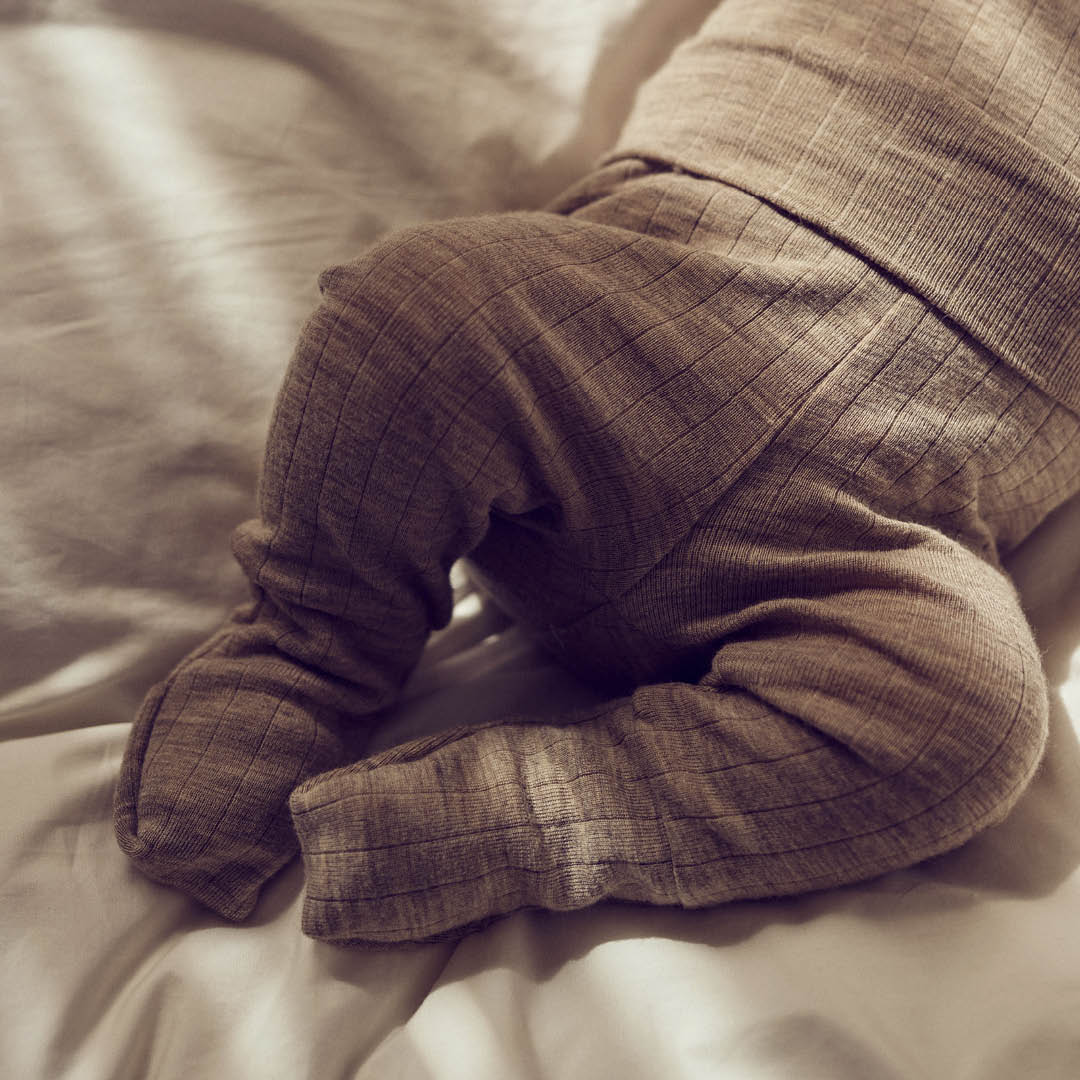 Müsli Woolly Rib Pants Balsam Melange - Newborn Broekje 4