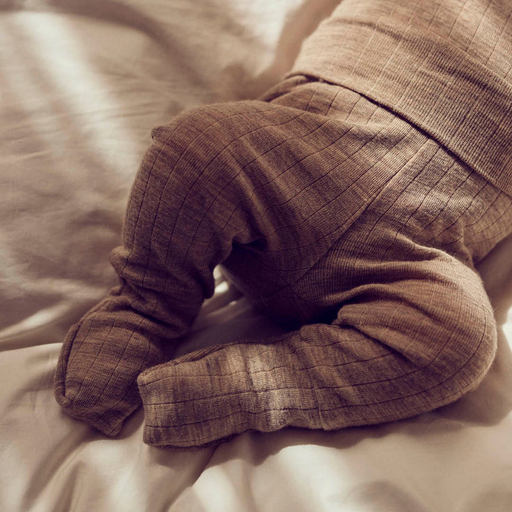 Müsli Woolly Rib Pants Balsam Melange - Newborn Broekje 4