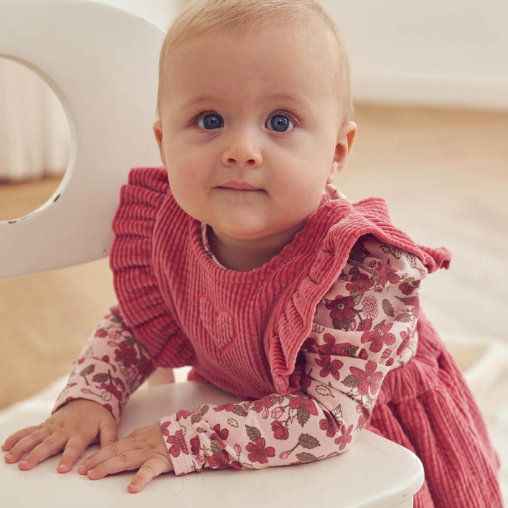 Müsli Corduroy Pinafore Dress - Baby Meisjes Jurk - Roze 4