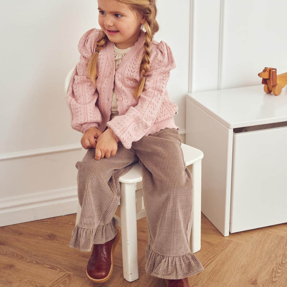 Müsli Corduroy Wide Leg Pants Walnut - Meisjebroek - Taupe 2