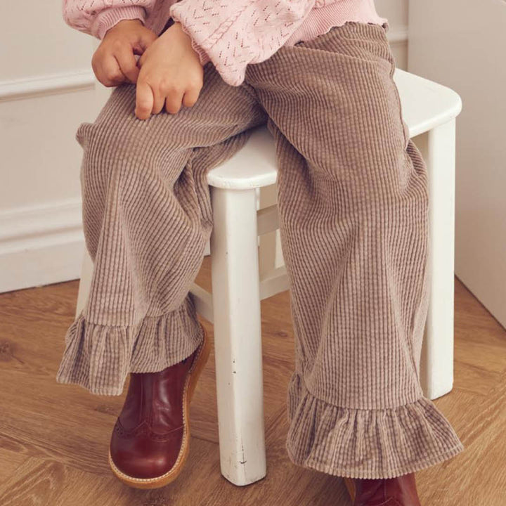 Müsli Corduroy Wide Leg Pants Walnut - Meisjebroek - Taupe 4