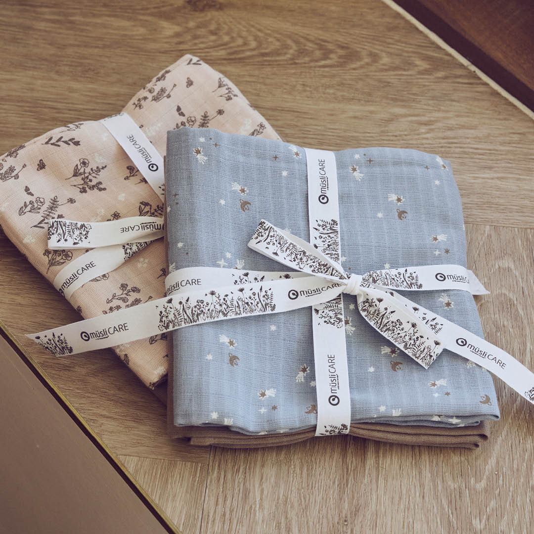 Müsli Flora Muslin Hydrofiele Luier 2-pack - Meisjes - Roze 3