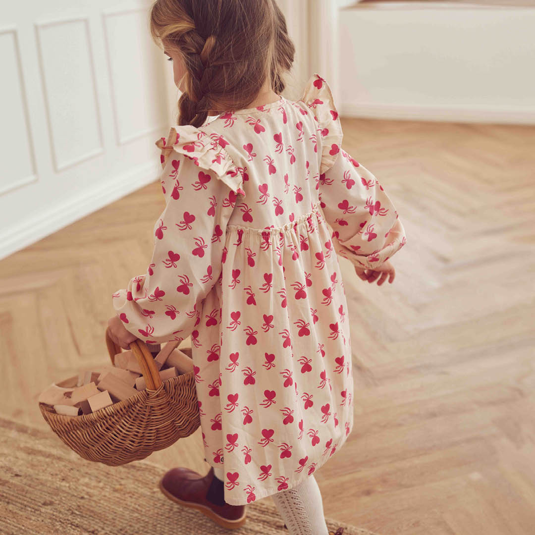 Müsli Love Letter Dress - Meisjes Jurk - Ecru/Roze 2