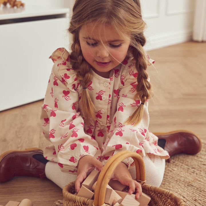 Müsli Love Letter Dress - Meisjes Jurk - Ecru/Roze 4