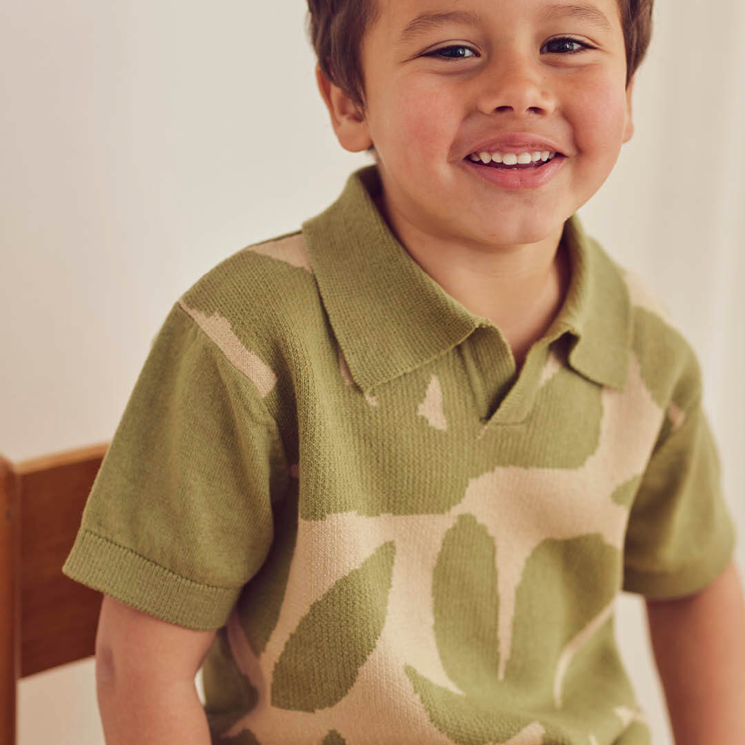 Müsli Natures Imprint Knit Jacquard Polo - Jongens Poloshirt 2