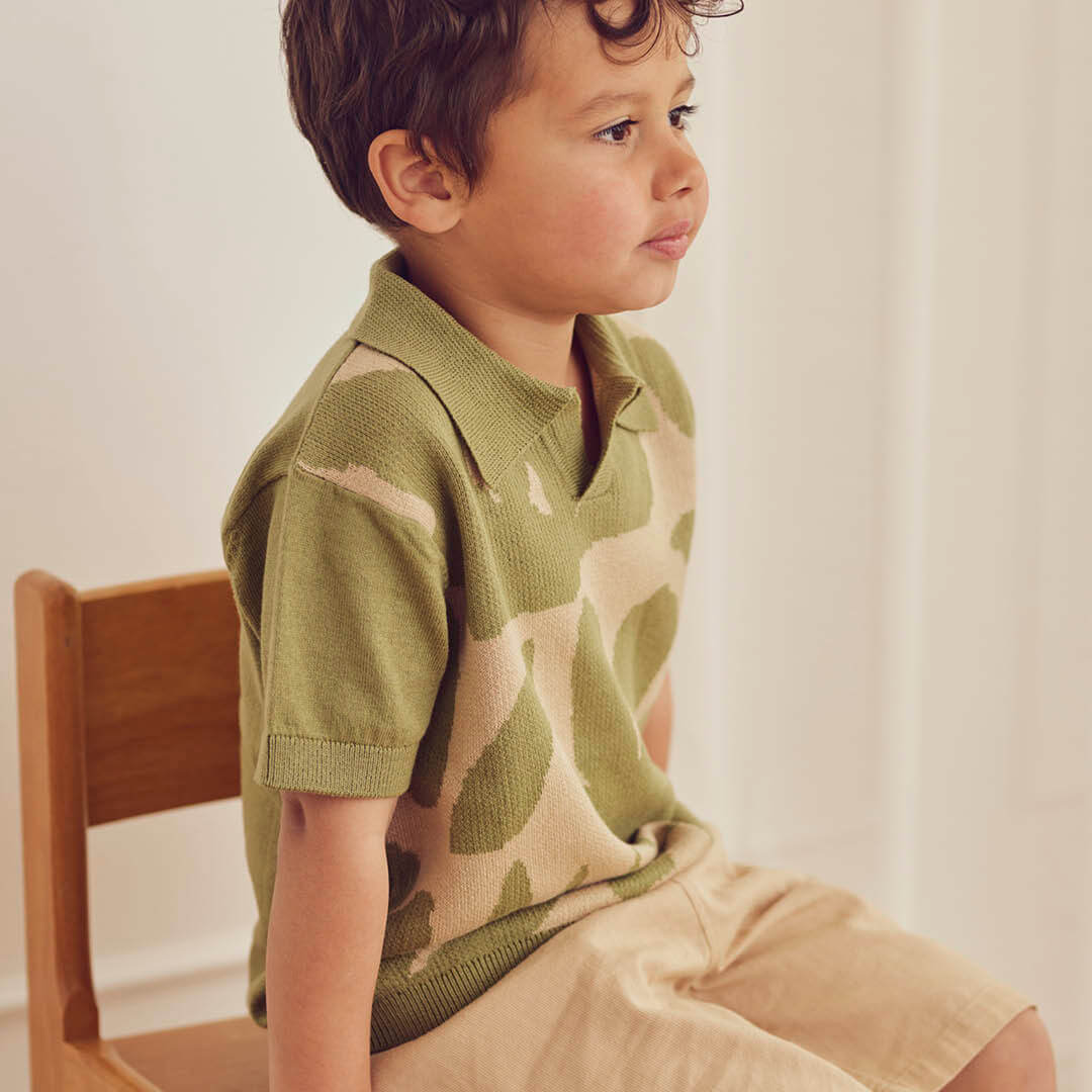 Müsli Natures Imprint Knit Jacquard Polo - Jongens Poloshirt 4