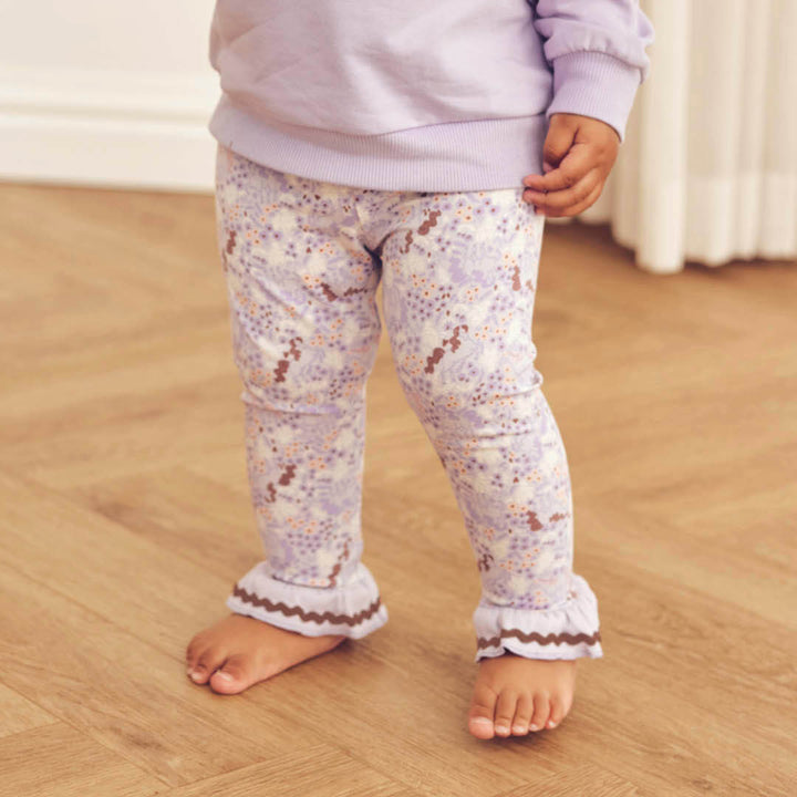 Müsli Prairie Frill Leggings - Baby Meisjes Legging - Lila 4