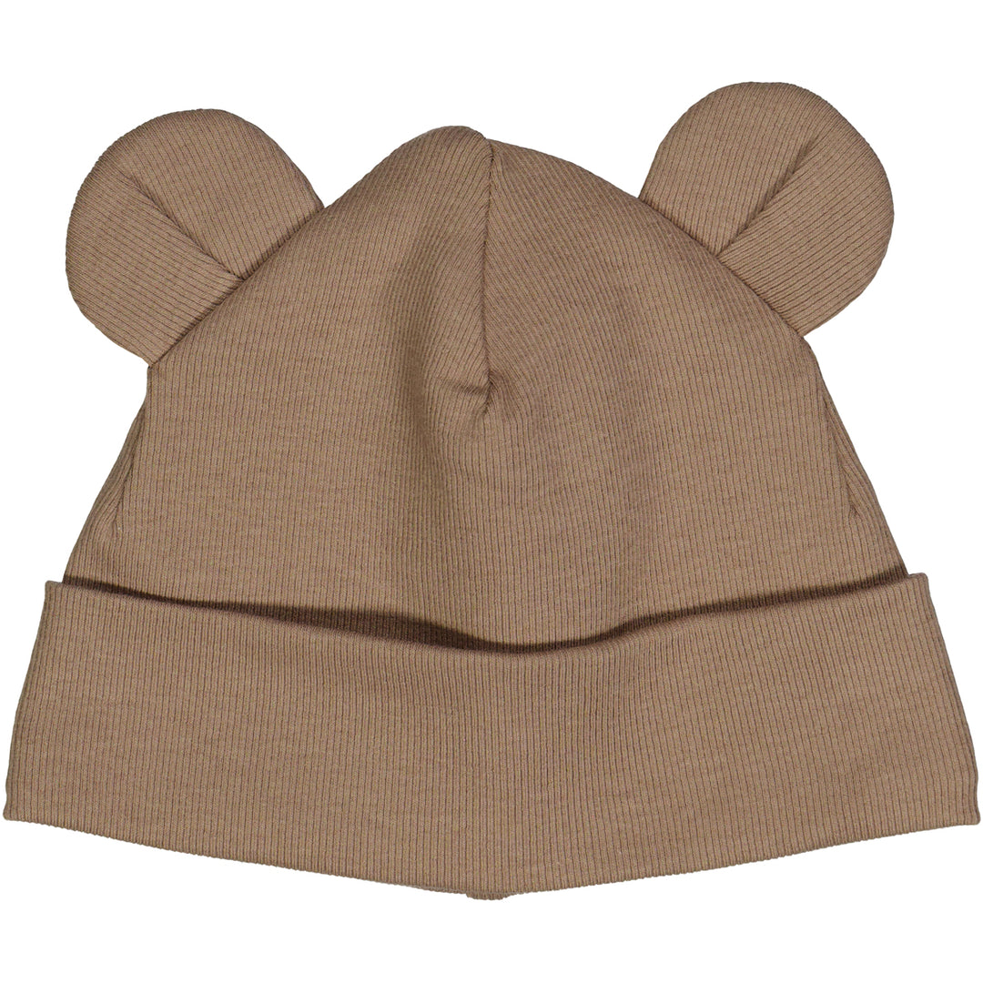 Müsli Rib Bear Beanie Walnut - Newbron Muts - Bruin 1