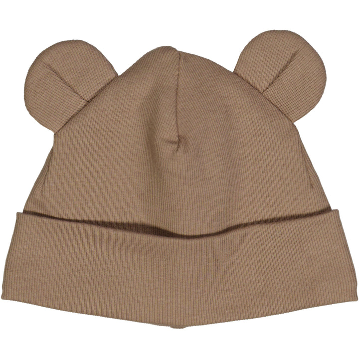 Müsli Rib Bear Beanie Walnut - Newbron Muts - Bruin 1
