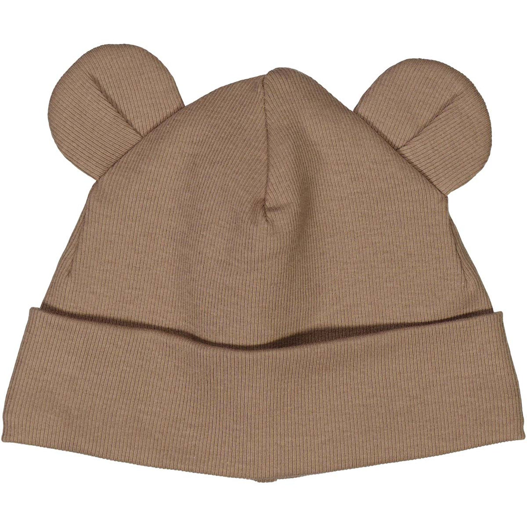 Müsli Rib Bear Beanie Walnut - Newbron Muts - Bruin 2