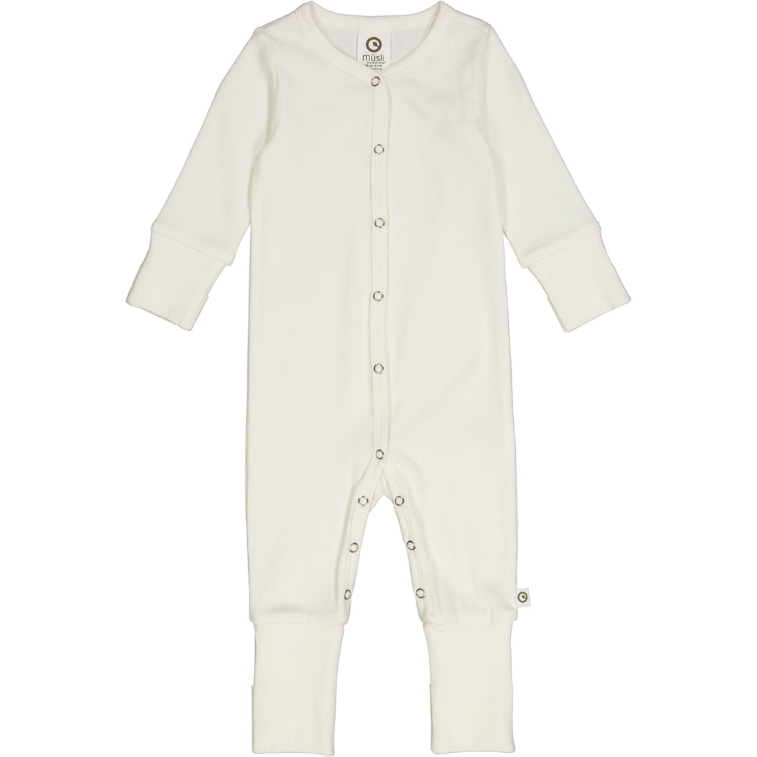  Müsli Rib Bodysuit Balsam Cream - Newborn Boxpakje - Wit 2