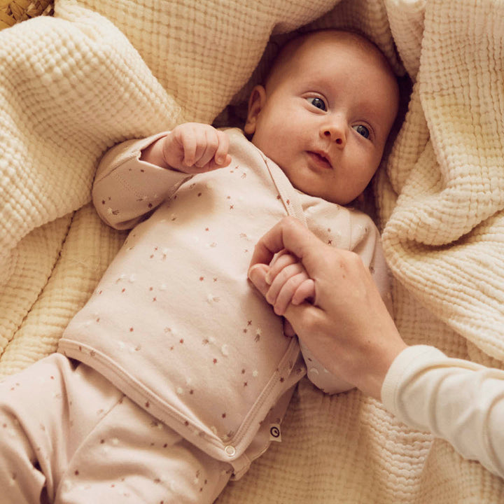 Müsli Rib Stars Cardigan Nightingale - Baby Vestje - Roze 4