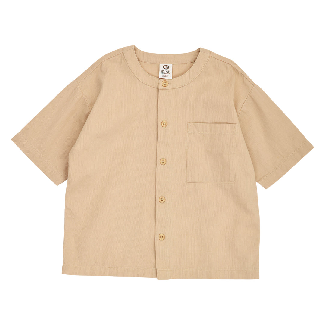 Müsli Twill Shortsleeve Pocket Shirt - Jongensblouse - Zand 1