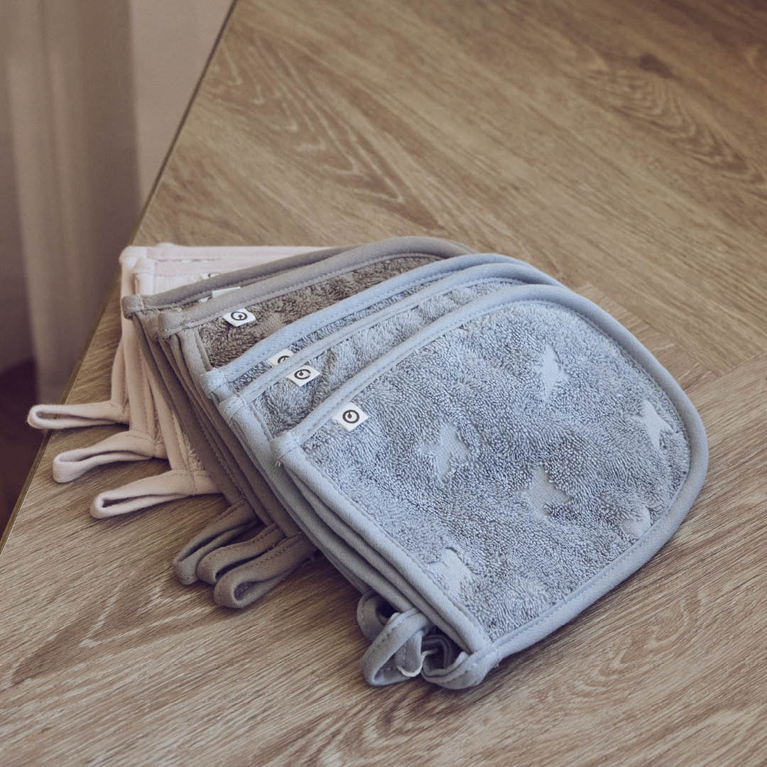 Müsli Washandjes Set van 3 Jasmin Blue - Baby  - Blauw 4