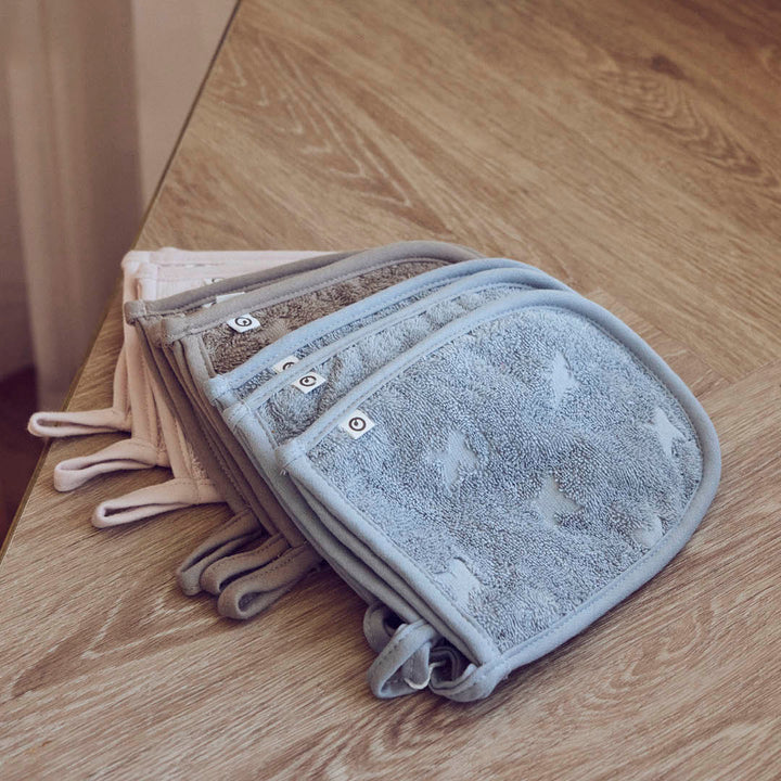 Müsli Washandjes Set van 3 Jasmin Blue - Baby  - Blauw 4