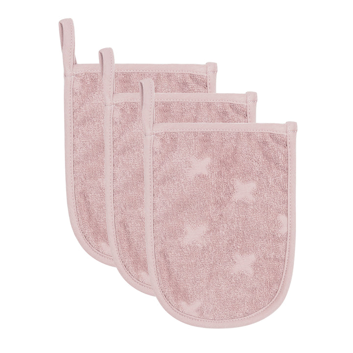 Müsli Washandjes Set van 3 Nightingale - Baby  - Roze 1