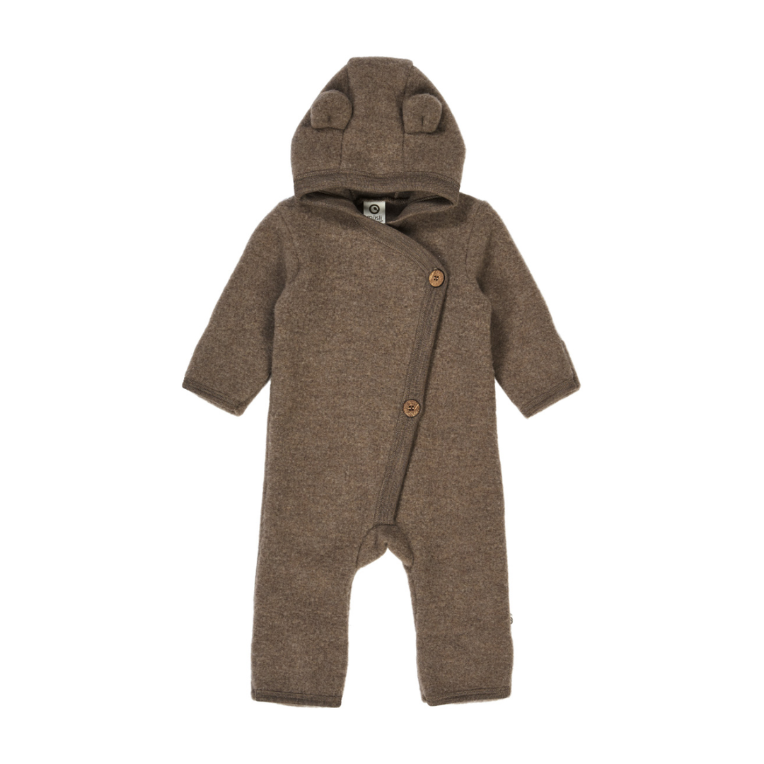 Müsli Woolly Fleece Suit - Newborn Outdoor Pakje Donkerbruin 1