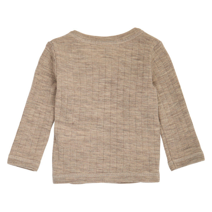 Müsli Woolly Rib Cardigan Balsam Melange - Newborn Vestje 2