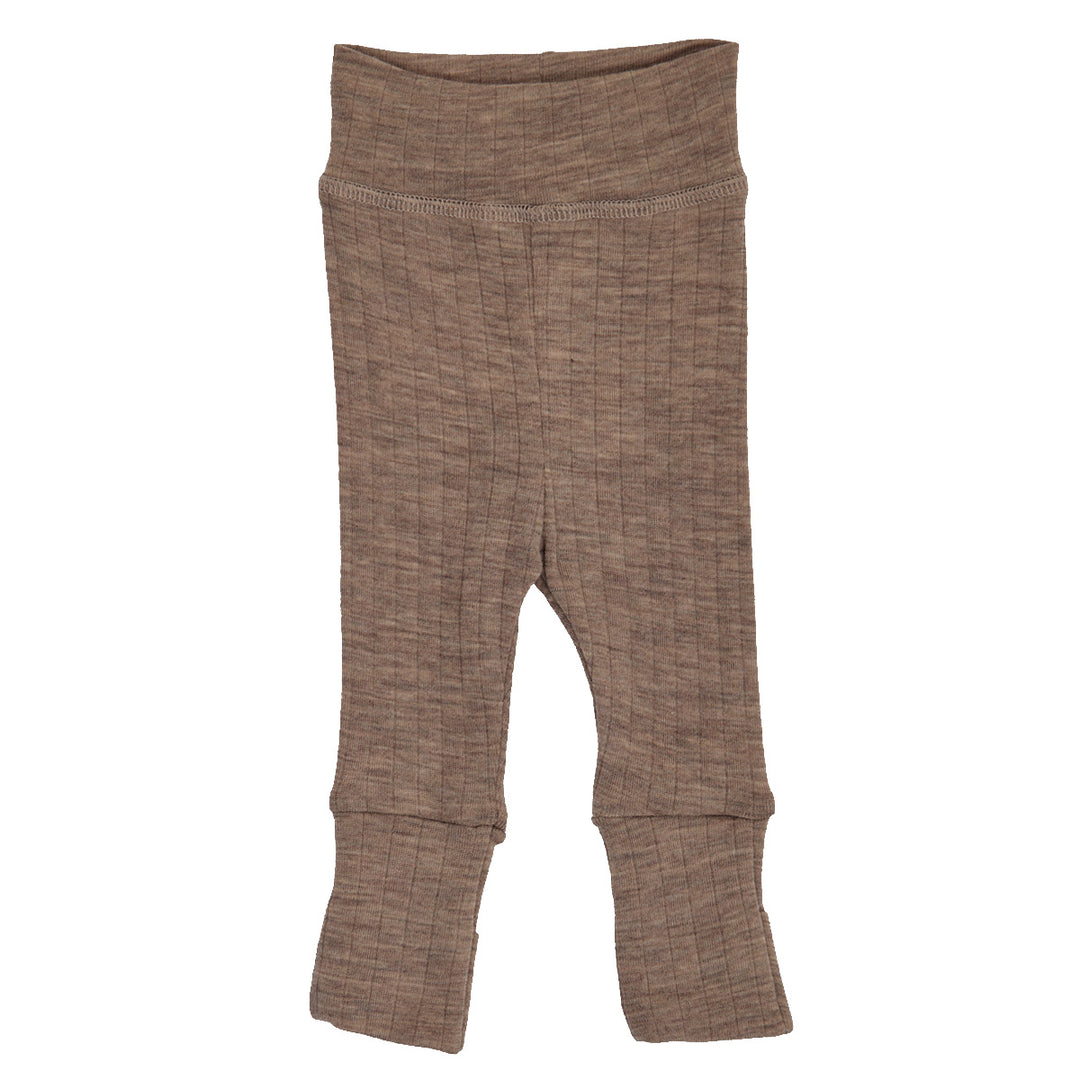 Müsli Woolly Rib Pants Walnut Melange - Newborn Broekje 2