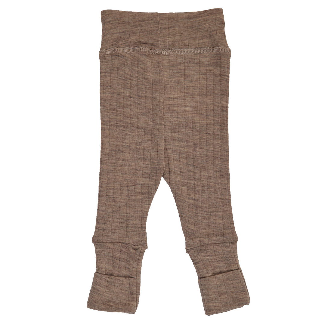 Müsli Woolly Rib Pants Walnut Melange - Newborn Broekje 3