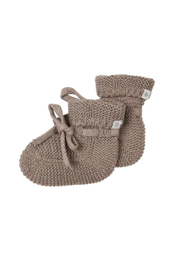 Noppies Knit Booties Nelson - Newborn Slofjes - Taupe 1