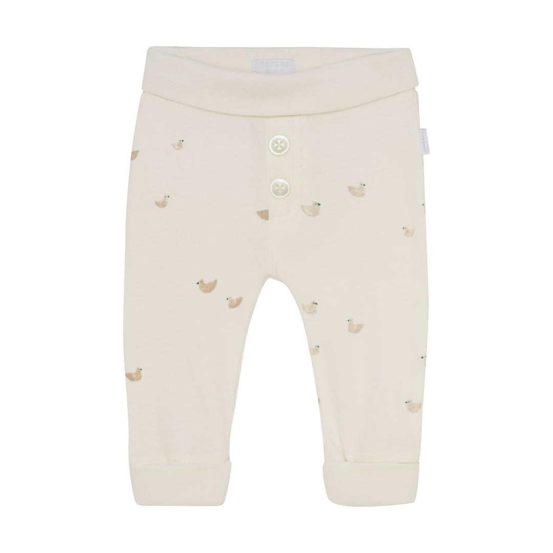 Noppies Pants Neal Ducks - Newborn Broekje - Ecru 1