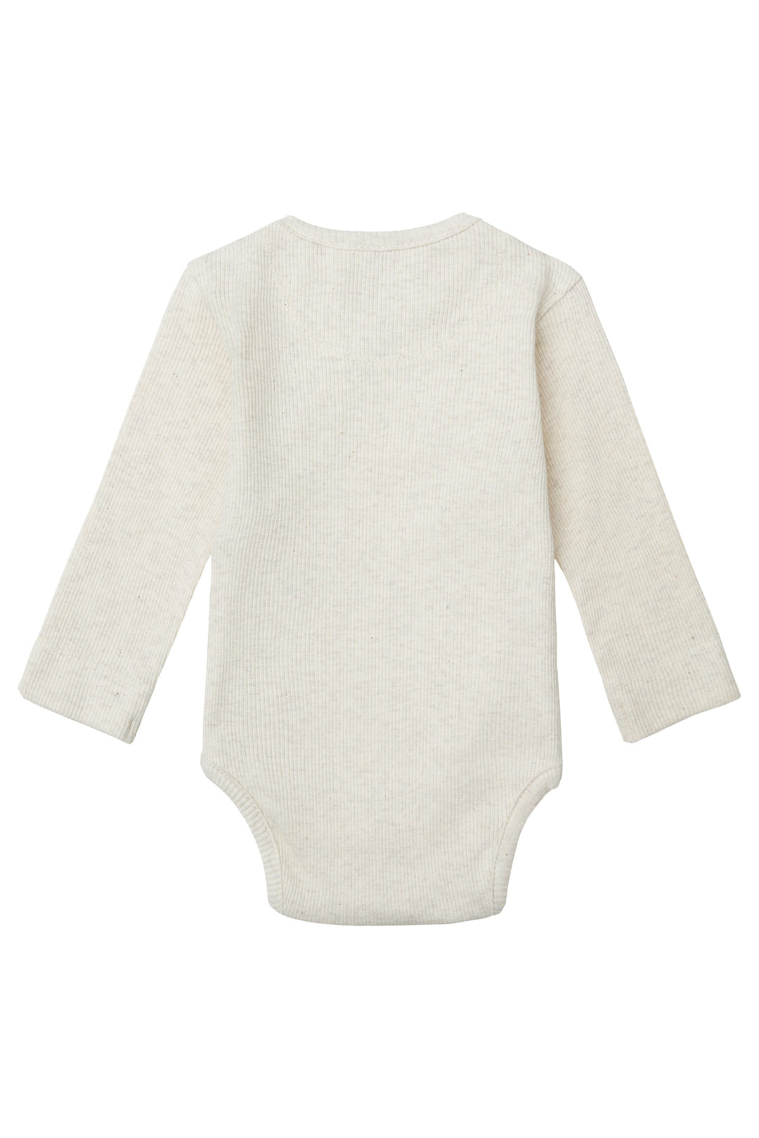 Noppies Rib Romper Nino Oatmeal - Newborn Romper - Zand 3