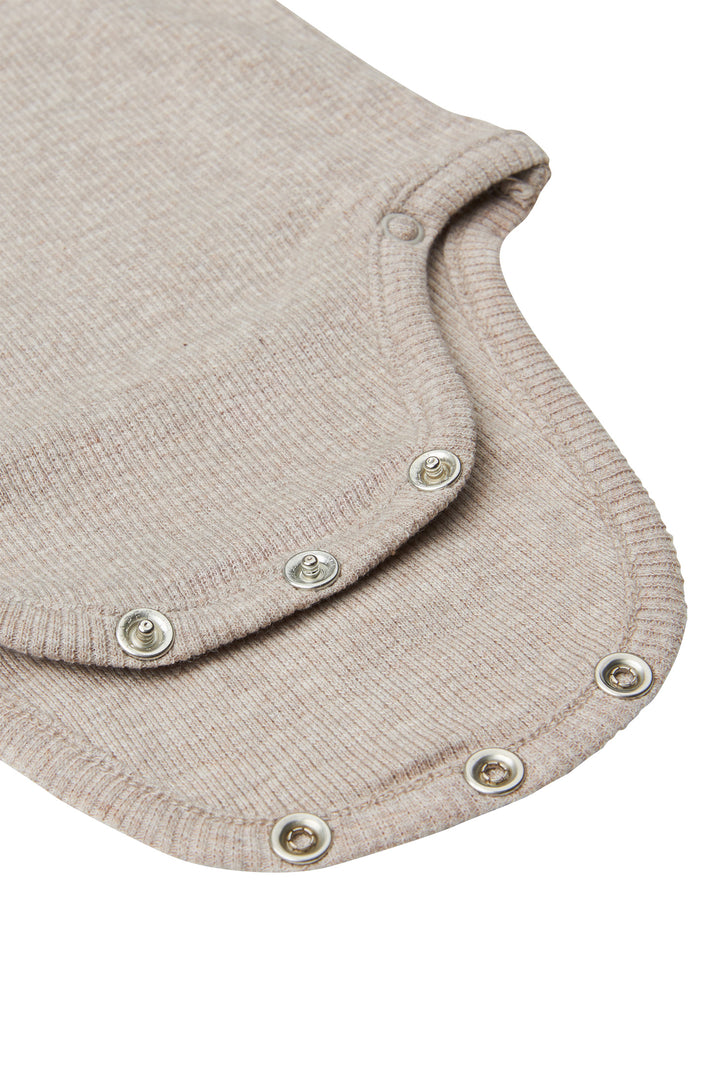 Noppies Rib Romper Nino Taupe Melange - Newborn Romper Bruin 5