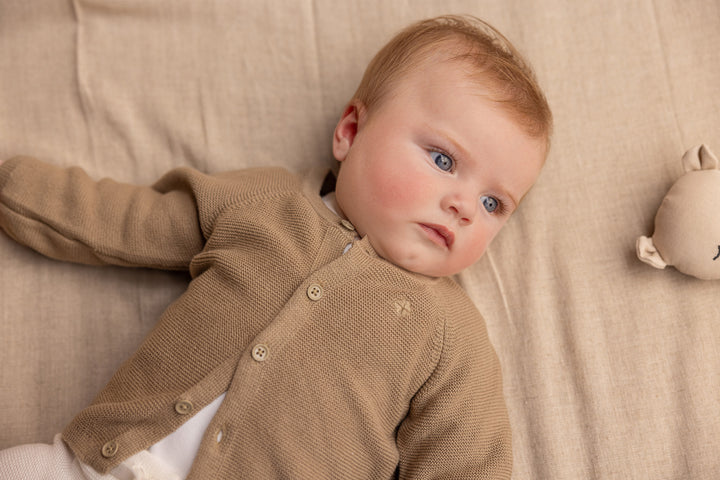 Noppies Knit Cardigan Naga - Newborn Vestje - Taupe 6