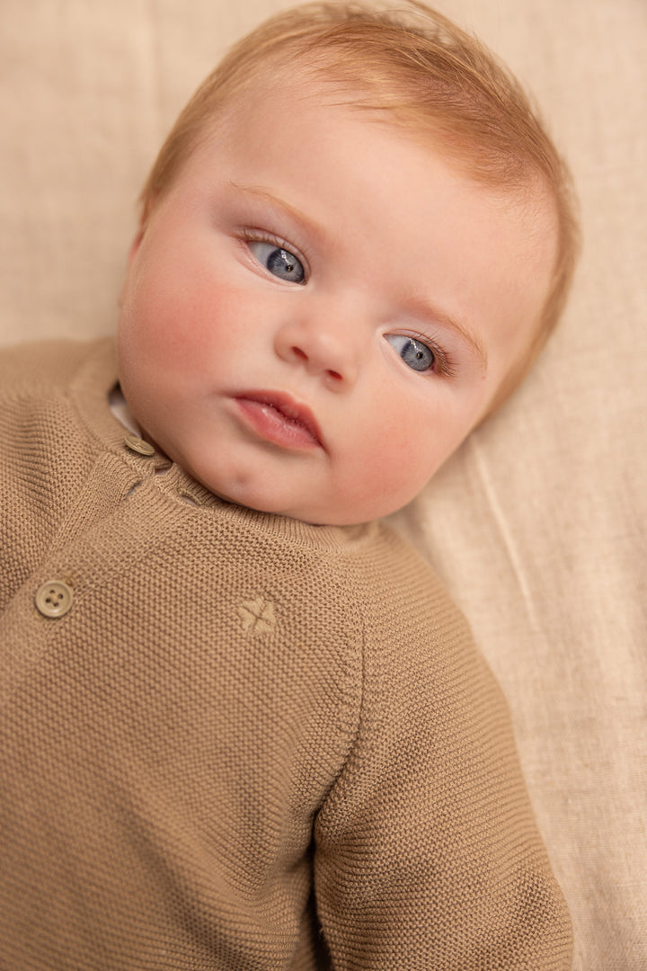 Noppies Knit Cardigan Naga - Newborn Vestje - Taupe 7