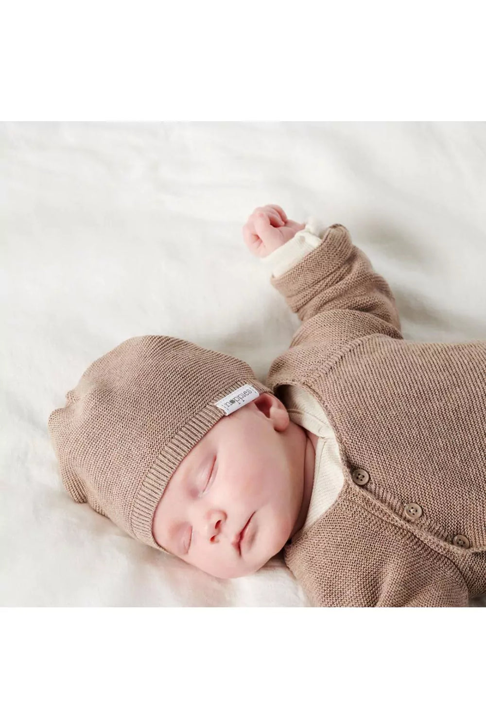 Noppies Knit Hat Rosita - Newborn Slofjes - Taupe 2