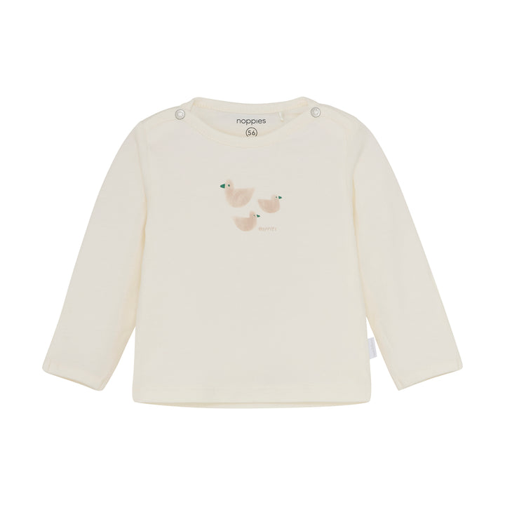 Noppies Longsleeve Tee Noam Ducks - Newborn Shirt - Ecru 1