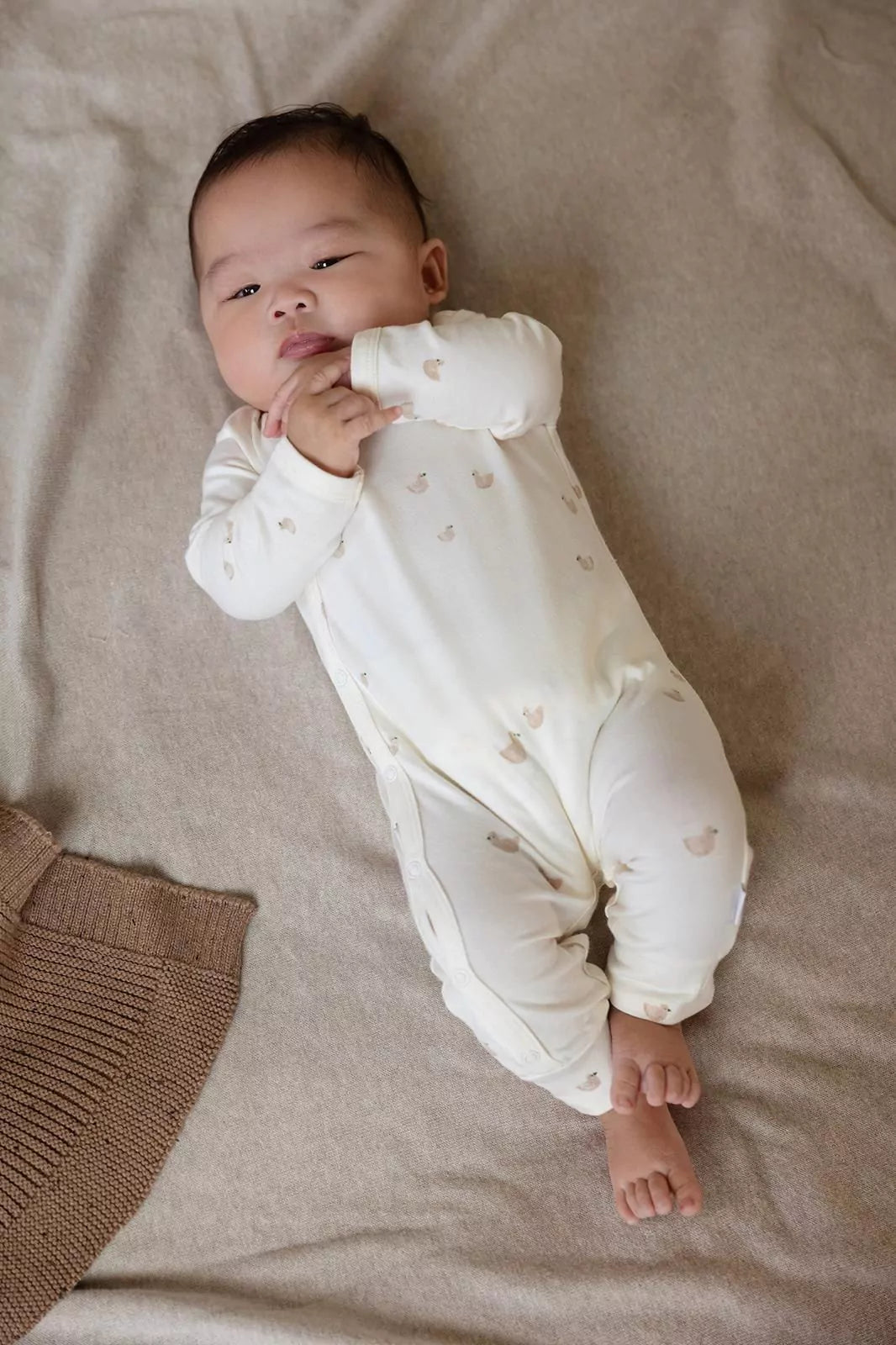 Noppies Playsuit Nolan Ducks - Newborn Boxpakje - Ecru 2