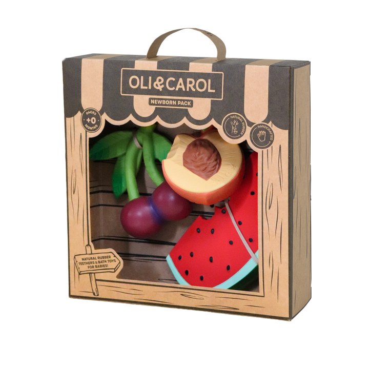 Oli &amp; Carol Fruit Salad Newborn Set - Baby Bijtringen Set  1