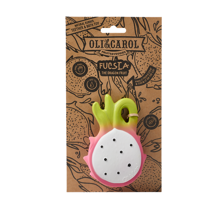 Oli &amp; Carol Fucsia the Dragonfruit - Bijtspeeldje - Roze 4